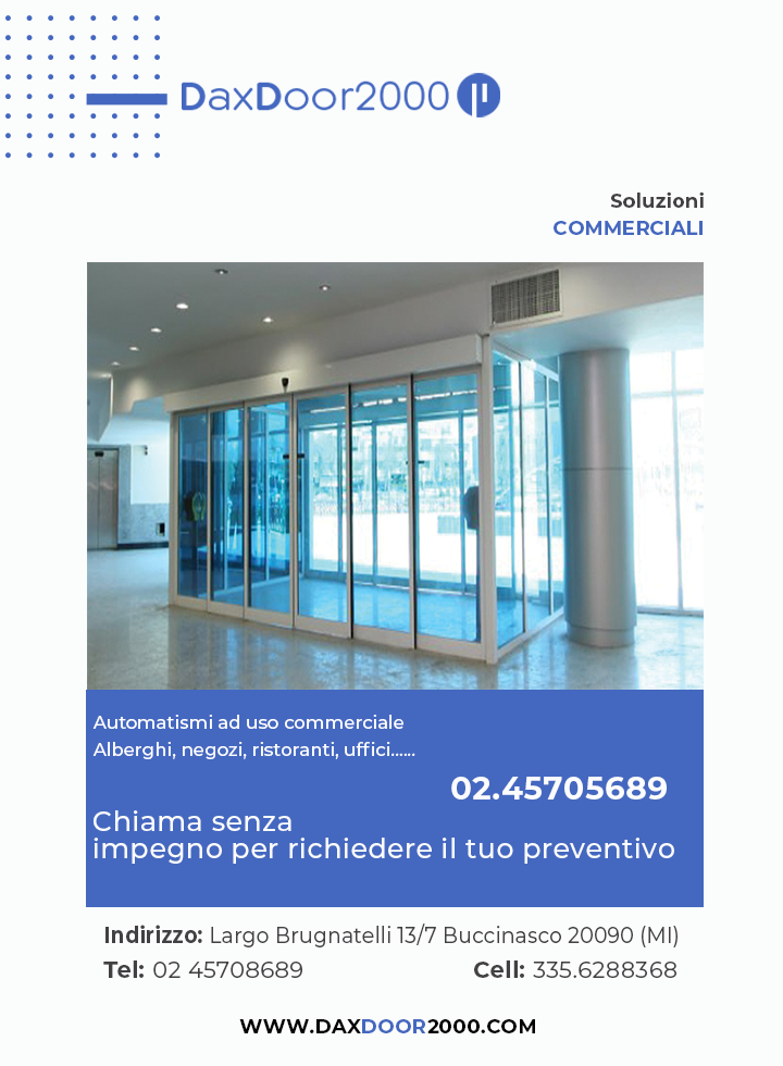 automatismi per porte basculanti - Daxdoor2000 - Milano